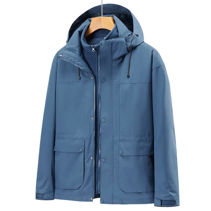 Men's Women's High Three-in-One Outdoor Diving Suit Windproof Waterproof Nylon Raincoat Travel Rain Featuring Polyester Logo Secondary image