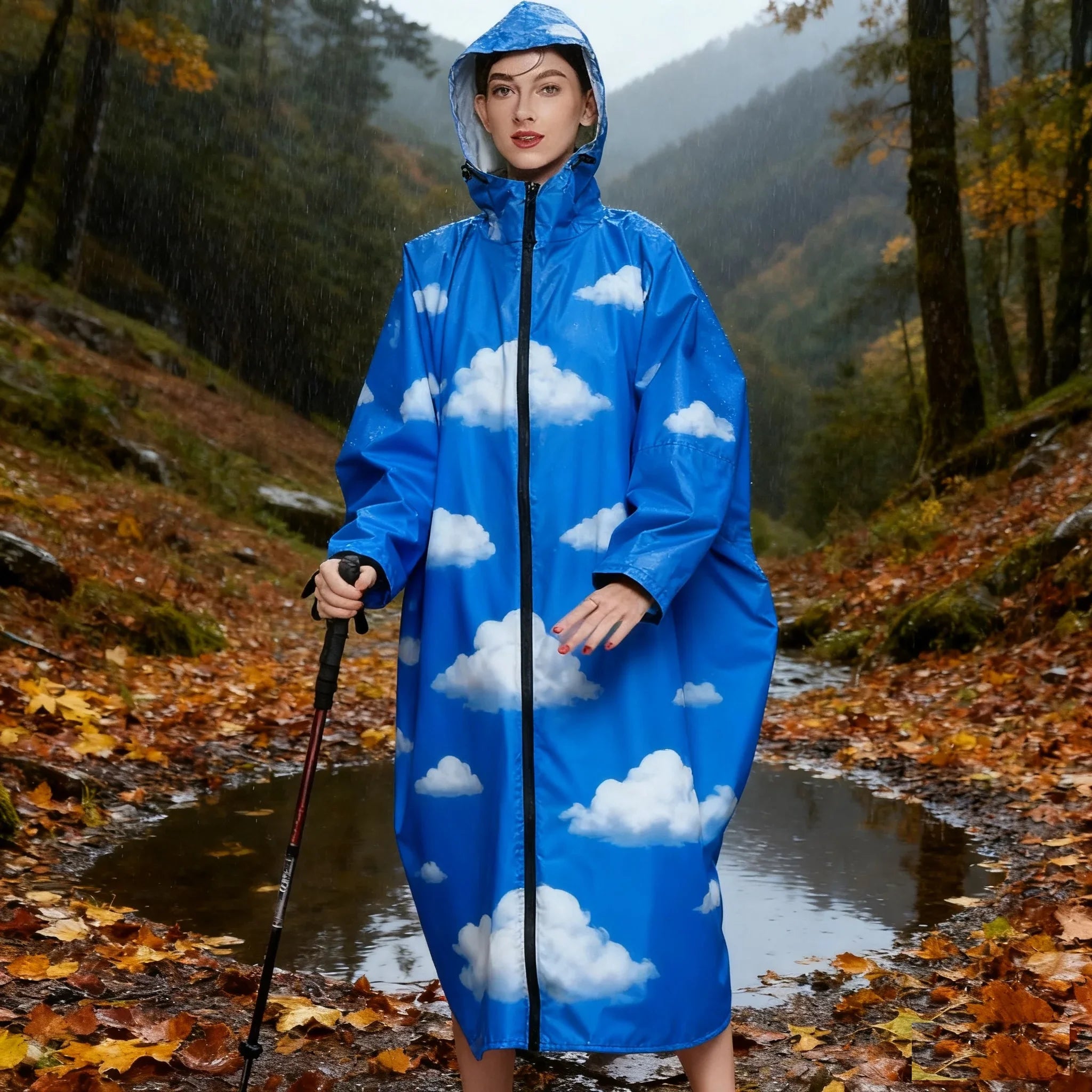 Adult Breathable Windproof Lightweight Reusable Waterproof Fashionable Raincoat for Cycling Hiking Outdoor Rain Jacket for Girls