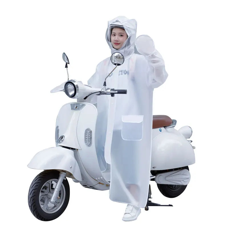 Women's Designer  Eco Friendly EVA Waterproof Raincoat Poncho Motorcycle Scooter Windbreaker With Logo Decoration