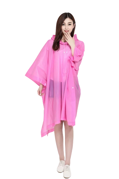 Custom Logo Adult EVA Outdoor Waterproof Raincoat Hooded Poncho Rainwear Travel Reusable Windproof Jacket Bicycle Riding Girls