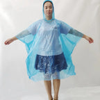 Wholesale Disposable PE Rain Poncho Transparent Plastic Raincoat for Girls Waterproof Rainwear With Logo for Hiking Travel