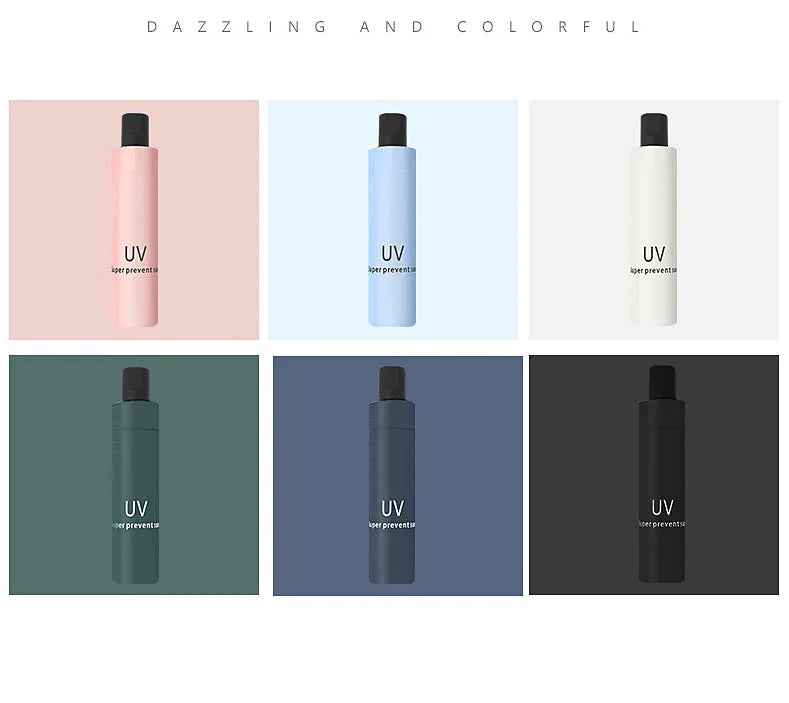 Wholesale Sun Umbrella Triple Folding Umbrella Promotion Advertising Umbrella Custom LOGO for Girl and Lady