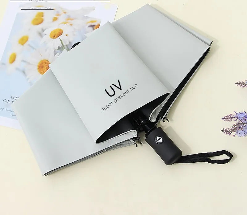 Portable 3-Folding Anti UV UPF50+ Windproof Waterproof Umbrella Portable for Travel Wholesale Custom Logo Printing