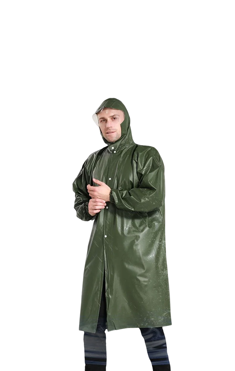 Wholesale Thickened Reflective Rain Gear  Long Raincoat