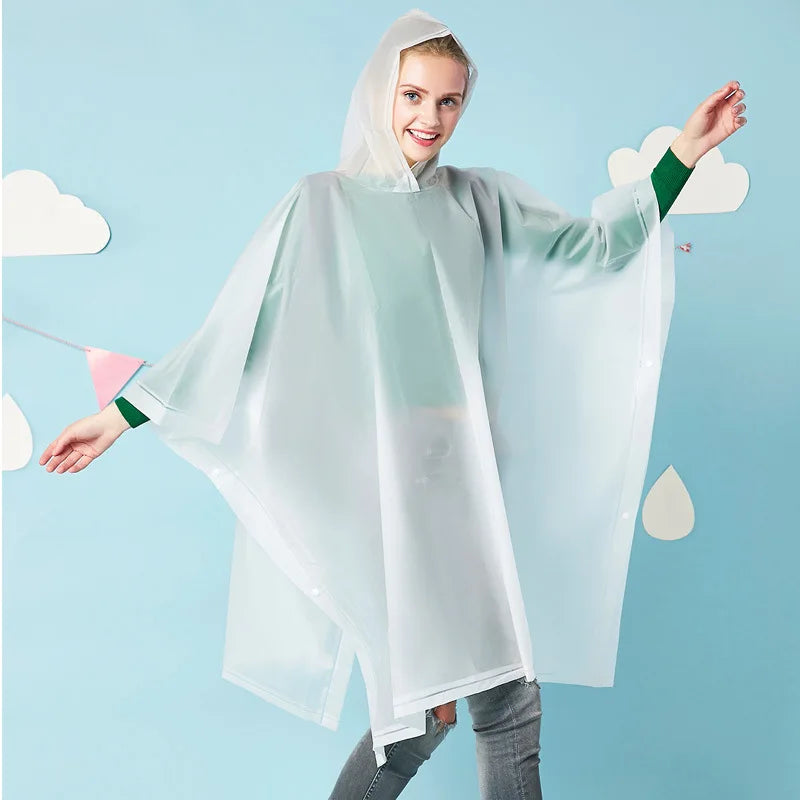 High Quality Lightweight Waterproof Adults Poncho 3 in 1 EVA Raincoat Rain Poncho for Travel Hiking
