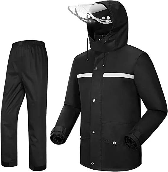 Men's & Women's All-Sport Outdoor Rain Suit PVC Polyester XXXL Waterproof Breathable Anti-storm Jacket Trouser Windproof Travel