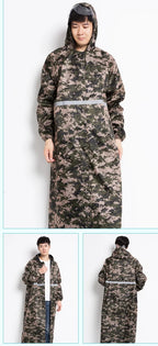 Motorcycle Raincoats  Long Reflective Customs Poncho One-piece Waterproof Rain Coat for Adult