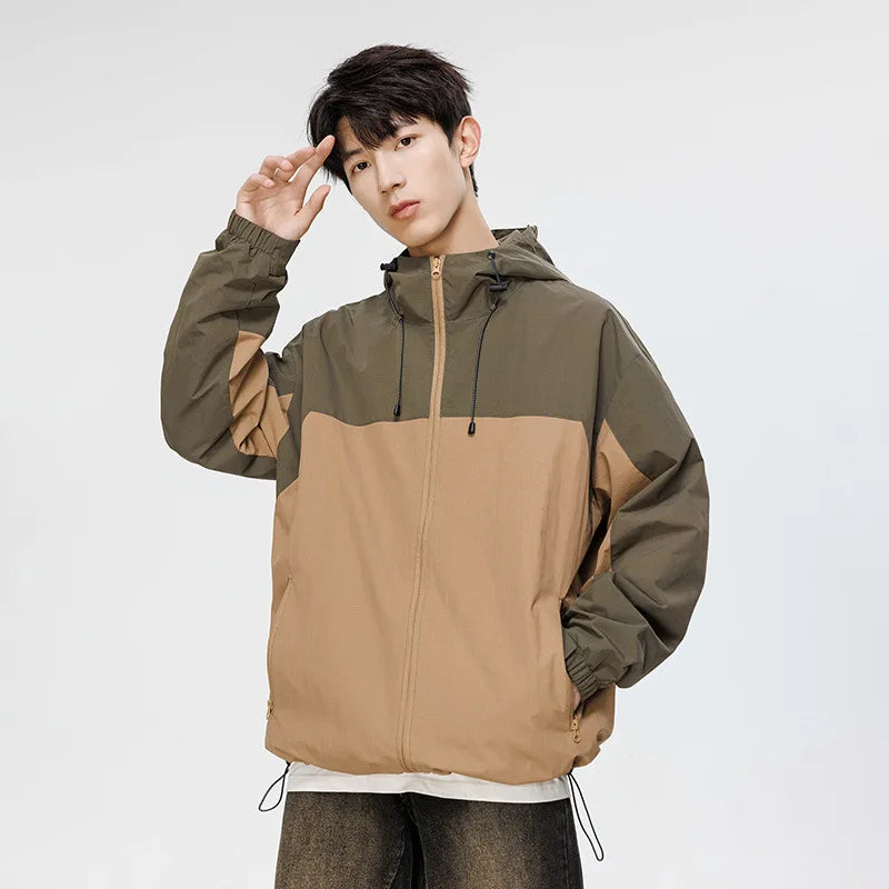 New Style Splicing Color Windproof Hooded Jacket for Men and Women Can Wear Double Raincoat Waterproof for Motorcycle Usage Secondary image