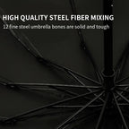 Black Manual Open Umbrella With UV Coating 8K Ribs Windproof Waterproof for Outdoor Use in Summer-Payung Sombrillas Paraguas