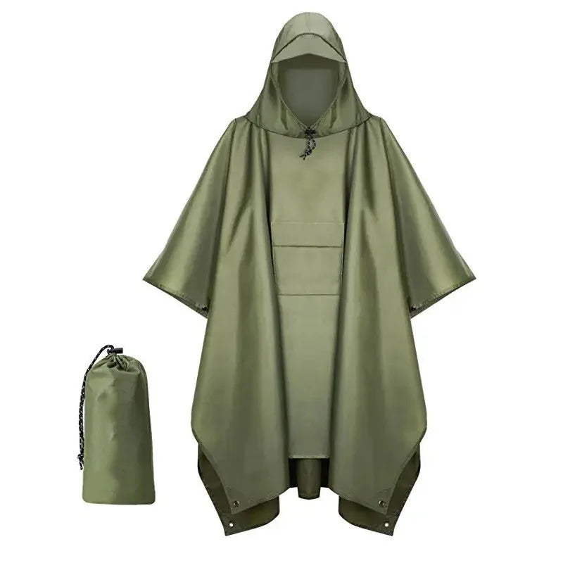 Reusable  Portable Waterproof Hooded Rain Poncho 3 In1 Lightweight Raincoat Rain Cape Motorbike Riding Poncho Secondary image