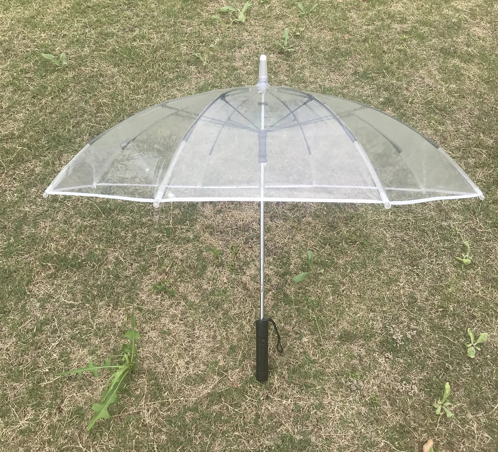 Glowing Flash Umbrella LED Waterproof Transparent Straight Pole Umbrella for Sunny
