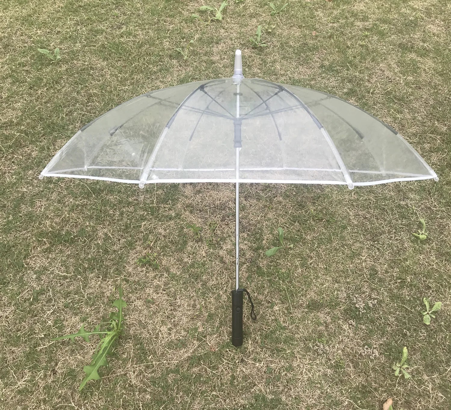 Glowing Flash Umbrella LED Waterproof Transparent Straight Pole Umbrella for Sunny