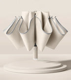 Men's Windproof Reverse Folding Automatic Umbrella Strong Double-Layer Inverted Rain Umbrella for Travel for Women