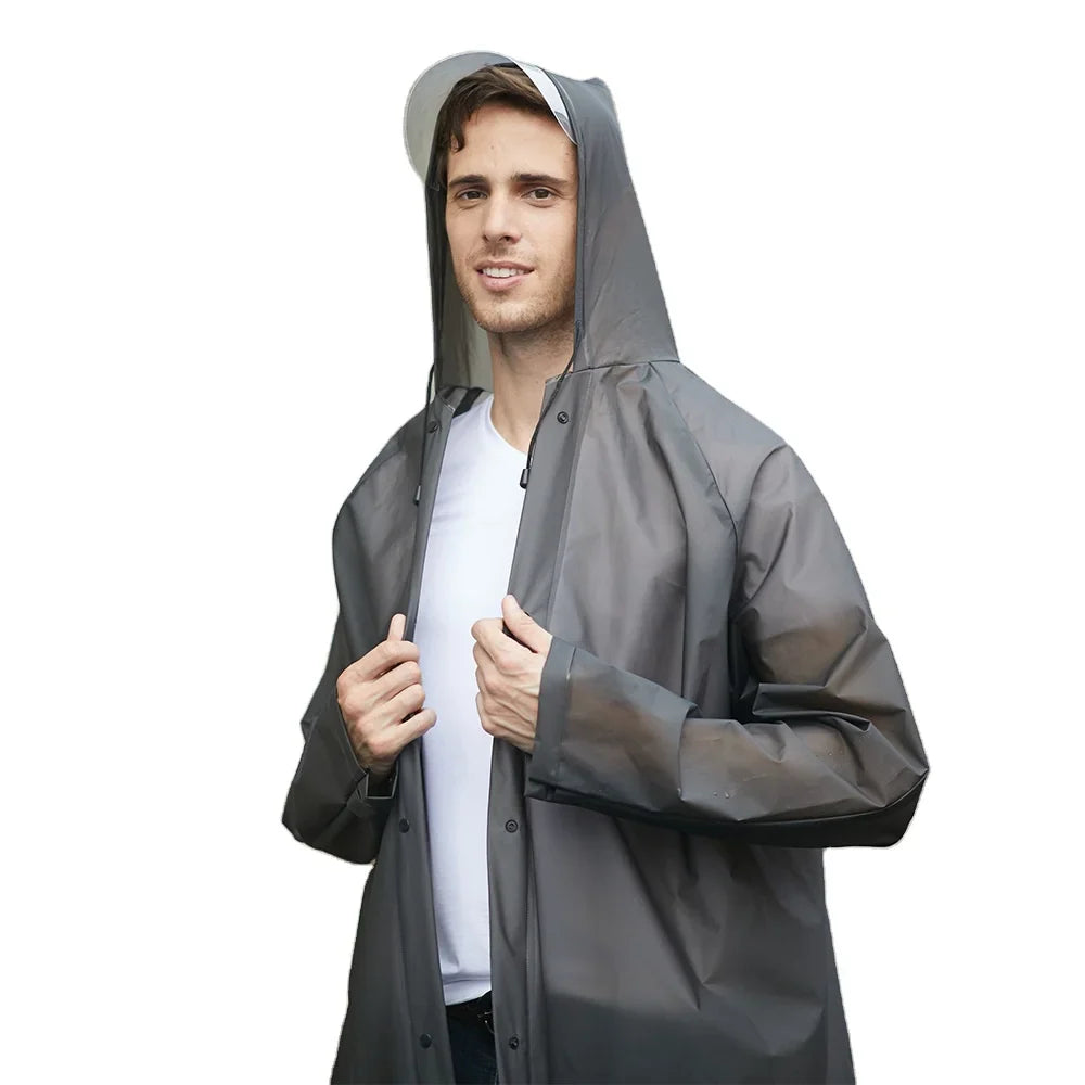 Adult Oversized Waterproof Raincoat With Backpack Long Thickened Poncho for Hiking Tours Windproof Breathable Soft Jacket Hood Main image