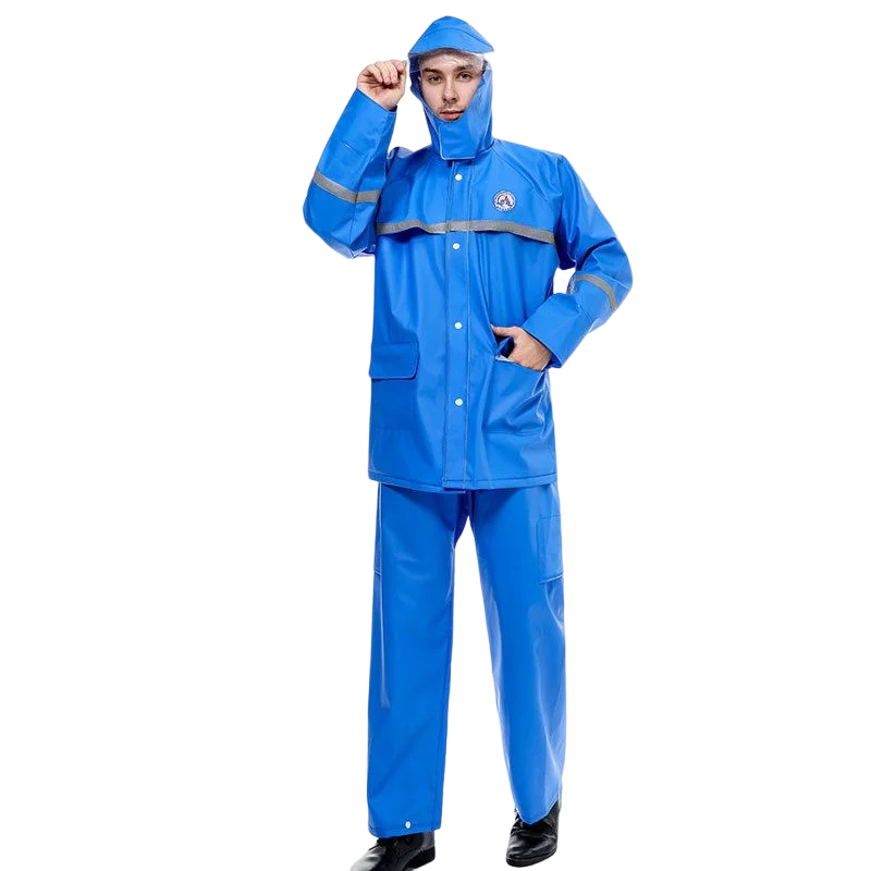 Wholesale PVC Reflective Rain Jacket Breathable Waterproof Clothes