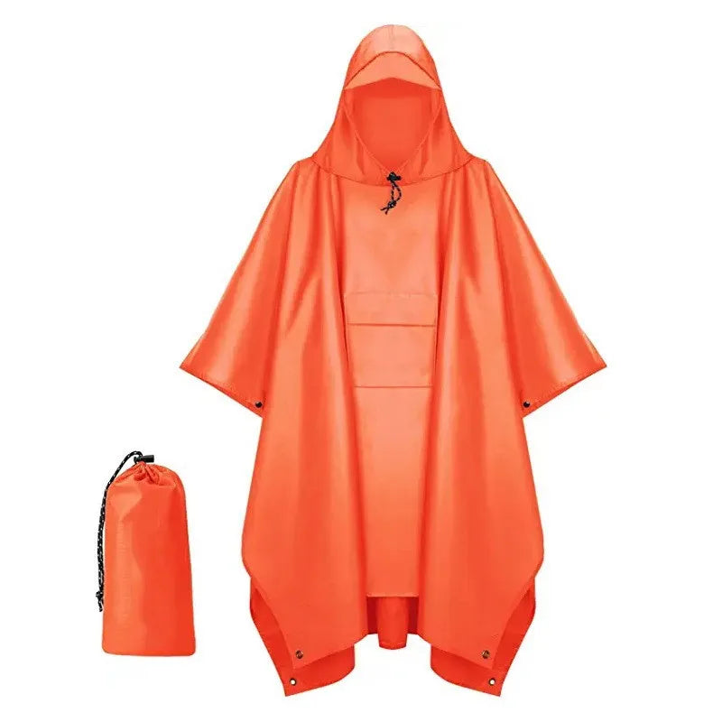 Reusable  Portable Waterproof Hooded Rain Poncho 3 In1 Lightweight Raincoat Rain Cape Motorbike Riding Poncho