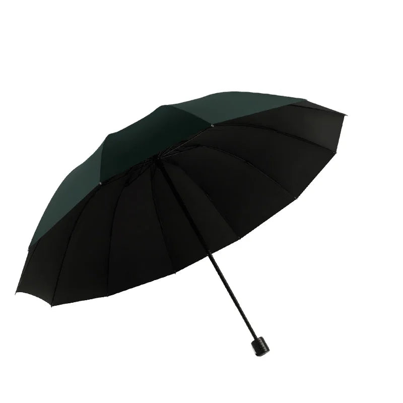 Black Manual Open Umbrella With UV Coating 8K Ribs Windproof Waterproof for Outdoor Use in Summer-Payung Sombrillas Paraguas Main image