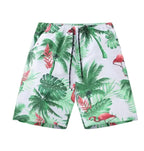 Hawaiian Casual Shorts Men Turkey Style Floral Printed Cropped Pants Versatile Loose Fit Trendy Beach Vacation Wear Free