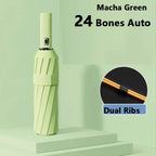 24 Ribs Custom logo 12k 3 Folding Umbrella Automatic Open and Close Sun and Rain Umbrella for Outdoor
