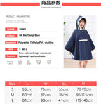 Children's Raincoat, Boys and Girls, With Backpack Space, Long Children's Fashionable Cape and Poncho