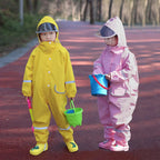 Kids Outdoor One-Piece Raincoat Breathable Polyester Clothing Waterproof Body Logo Decoration for Rain and Travel for Girls