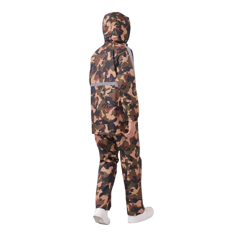 Men's Waterproof Cycling Jacket Custom Rainwear Suit With Logo Adult EVA Rain Coat Rain Suit for Outdoor Activities