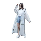Women's Designer  Eco Friendly EVA Waterproof Raincoat Poncho Motorcycle Scooter Windbreaker With Logo Decoration