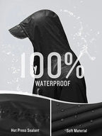 Hooded Rain Poncho XXL Raincoat Jacket for Cycling Custom Logo Printed Waterproof Camping 100% Polyester for Men & Women