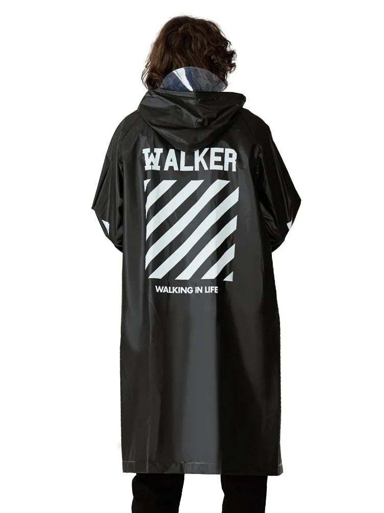 Tide Brand Full-Body Anti-Rainstorm Poncho Transparent Polyester Hiking Raincoat Men Women Cool Fashion Travel High Quality