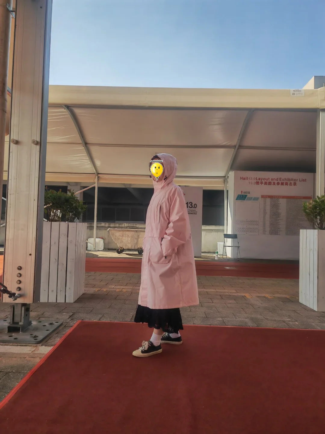 Fashion Lightweight Breathable Long Waterproof Custom Raincoat Fashion Trench Coat  South Korea pink Windbreak Windbreak Secondary image