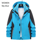 Women and Men Three-in-One Winter Ski Suit Waterproof Breathable Outdoor Work Clothes Two-Piece Set With Warm Jackets Raincoat