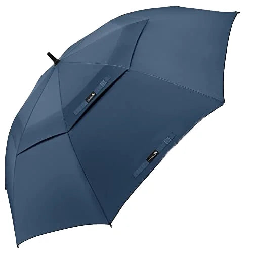 34-Inch Double Canopy Golf Umbrella Large Size 210T Vented Wind Gusset Sun & Windproof Business Style Fabric Pongee for Adults Main image