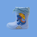 Unisex EVA Rain Boots Lovely Cartoon Design Lightweight High-Style Mid-Calf Shoes Non-Slip Cute Insole Cotton Lining Camping