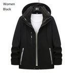 Women and Men Three-in-One Winter Ski Suit Waterproof Breathable Outdoor Work Clothes Two-Piece Set With Warm Jackets Raincoat