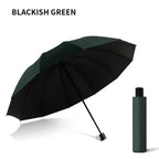 Black Manual Open Umbrella With UV Coating 8K Ribs Windproof Waterproof for Outdoor Use in Summer-Payung Sombrillas Paraguas