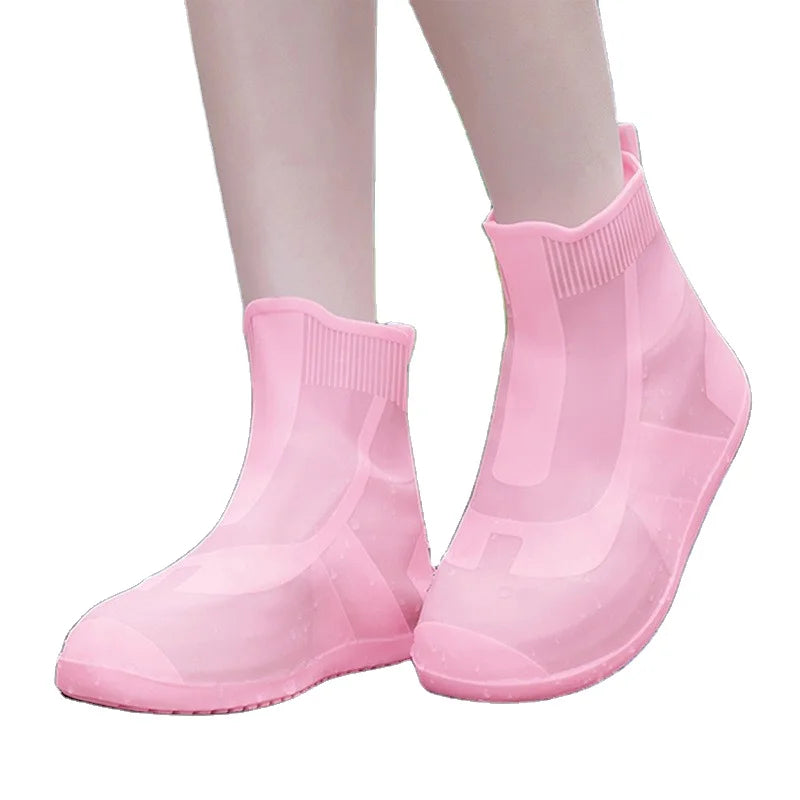 Men's Women's Waterproof Rain Boots Cover Rain Gear Thickened Shoe Covers Non-Slip Shoe Cover for Adult Easy Storage Main image