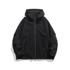 Outdoor Raincoat Windproof Shell Jacket Waterproof Zipper Gender-neutral Trendy Mountaineering Hooded Jacket
