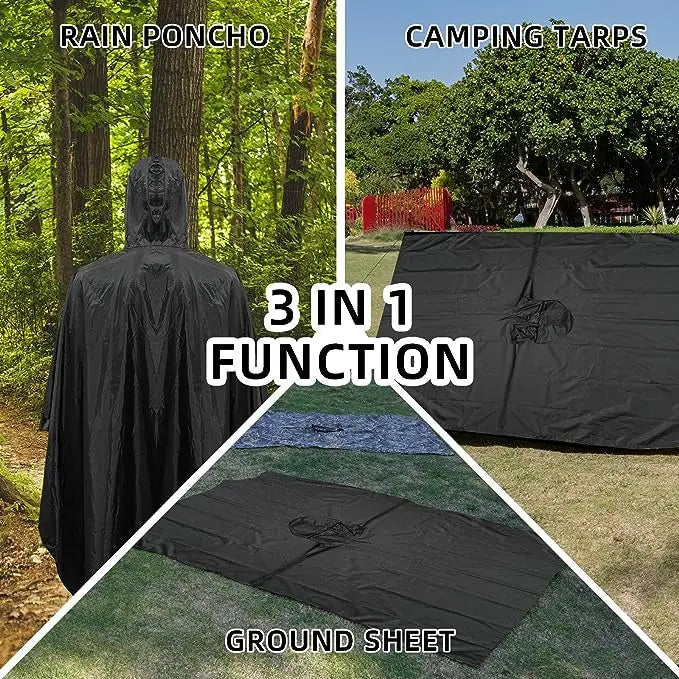 Adult PVC Rain Poncho Windproof Long Jacket Waterproof Rain Gear Hiking Emergency Camping Available XL XXL XXXL Logo