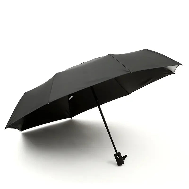 Automatic Open Sunproof Golf Umbrella High Quality Business Gift Grey Umbrella Portable 3 Folding Rain Umbrellas