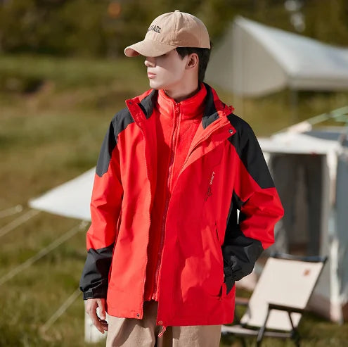 Jacket for Men and Women Outdoor Three in One Jacket for Couples Climbing Mountains, New Windproof Mountaineering Clothes Main image