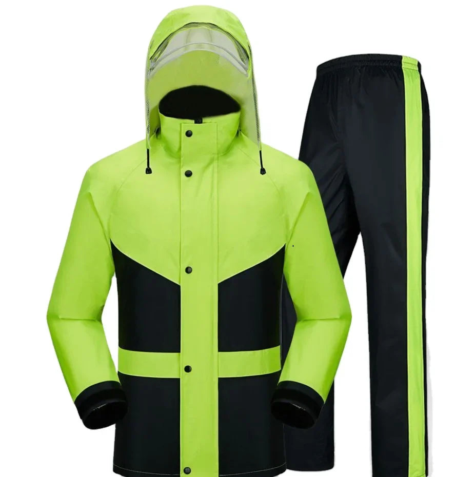 Rainstorm Proof Suit Raincoat Rainpants for Men and Women Electric Vehicle Takeaway Riding Split Reflective Waterproof Main image