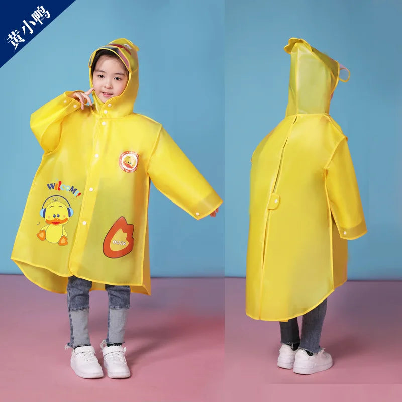 High Quality Kids Waterproof EVA Poncho Raincoat Eco Friendly Cartoon Print Student School Children Rain Coat Secondary image