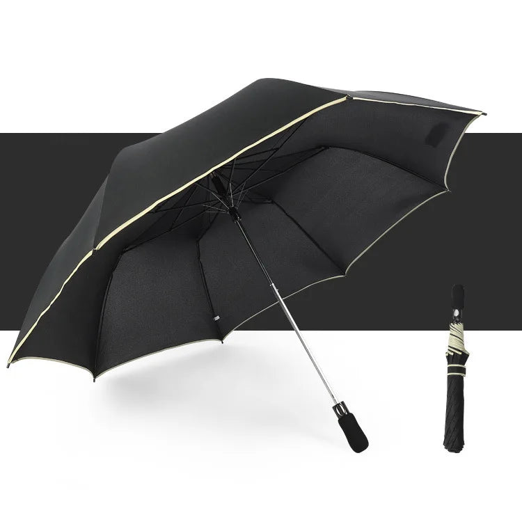 Umbrella Supplier 2 Fold Golf Umbrella Auto Open Promotion Golf Rain and Sun Umbrella Main image
