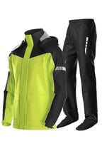 High Reflective Waterproof Cycling Raincoat Suit Hood Jacket Pants Rain Coat Visible Protection Riders Rain Cape for Motor Cycle