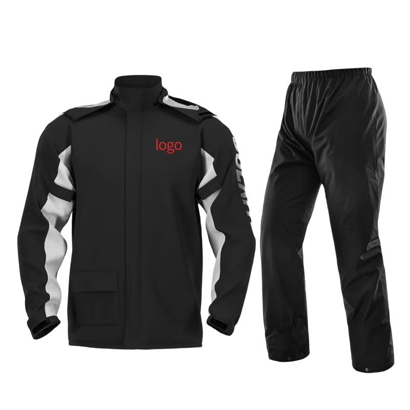 Full Body Motorcycle Waterproof Rain Pants Windproof Split Suit for Girls for Outdoor Activities Hiking Tours Rain Poncho Hood Main image