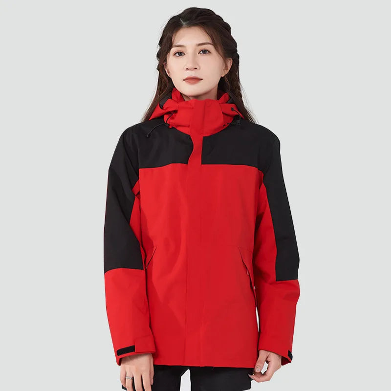 Mens Waterproof Rain Jacket Outdoor Hooded Windproof Coat for Hiking Fishing