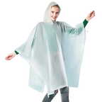 Outdoor Waterproof Adult Portable Three-in-One Raincoat Poncho One PE Plastic Jacket Print One Rainy Days Work Travel Logo