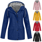 Raincoat Women Lightweight Waterproof Rain Jackets  Outdoor Hooded Windbreaker