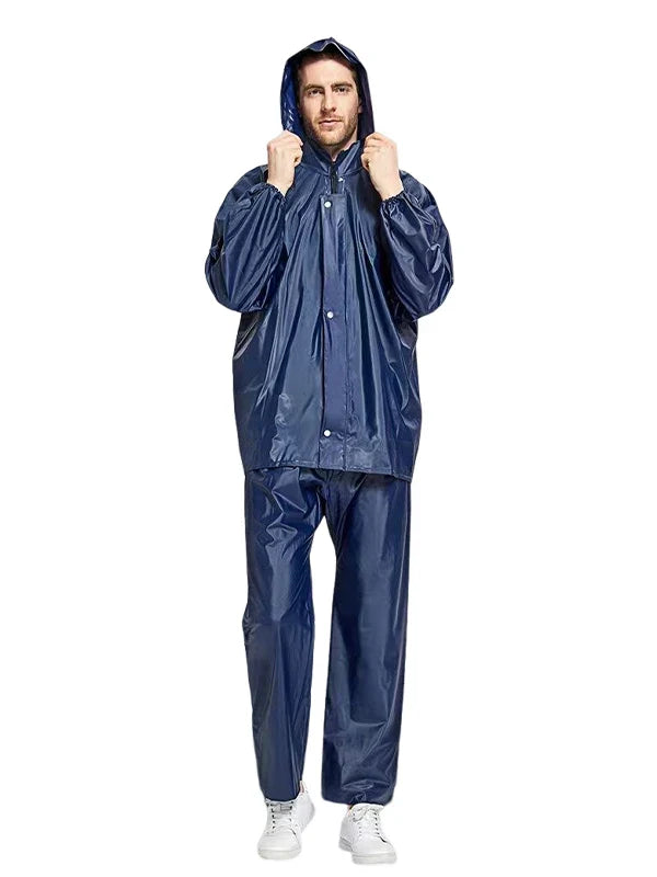 Factory Supply Customized Rain Suit for Men and Women Waterproof Rain Jacket With One Pocket for Traveling and Climbing