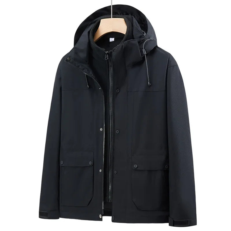 Men's Women's High Three-in-One Outdoor Diving Suit Windproof Waterproof Nylon Raincoat Travel Rain Featuring Polyester Logo Main image